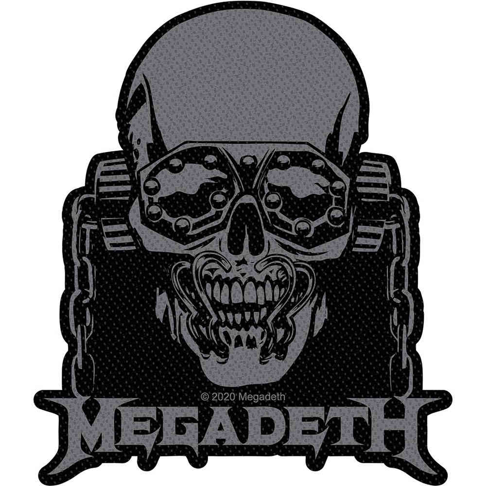 Megadeth - Vic Rattlehead Cut Out Patch - Grijs/Zwart